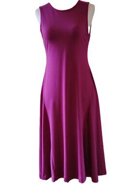 Ann Taylor Fushia Midi Dress XSP